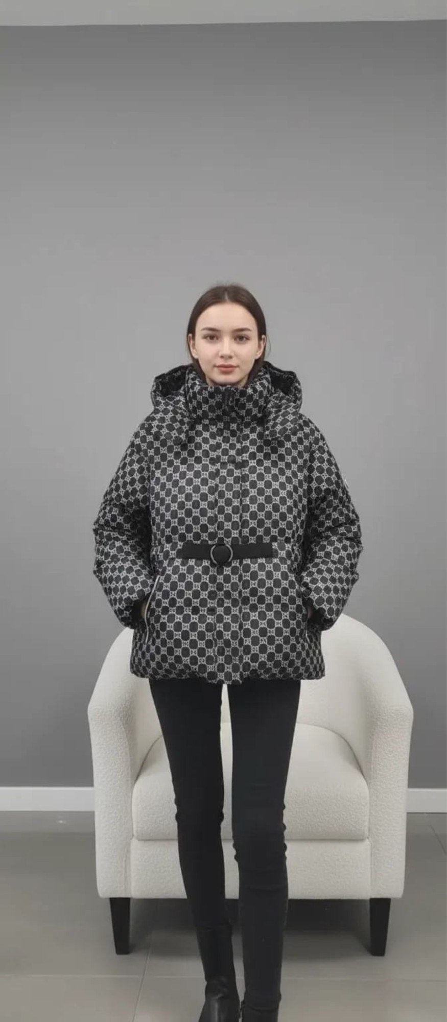 пуховик двусторонний,куртка оверсайз,пуховики женские,куртка дутая оверсайз,пуховик fendi