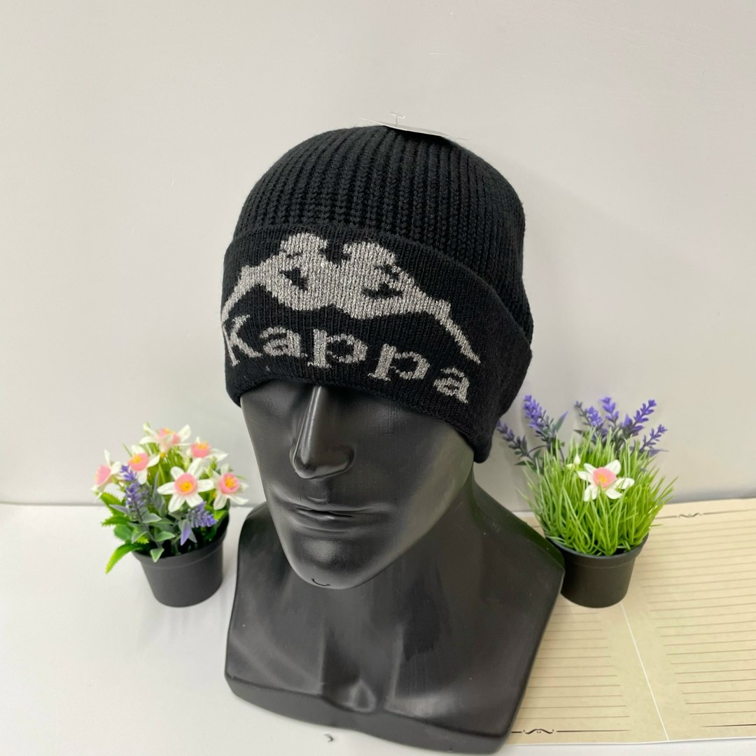 шапка kappa,шапка каппа,брендовые шапки,шапка трикотажная,зимняя шапка kappa