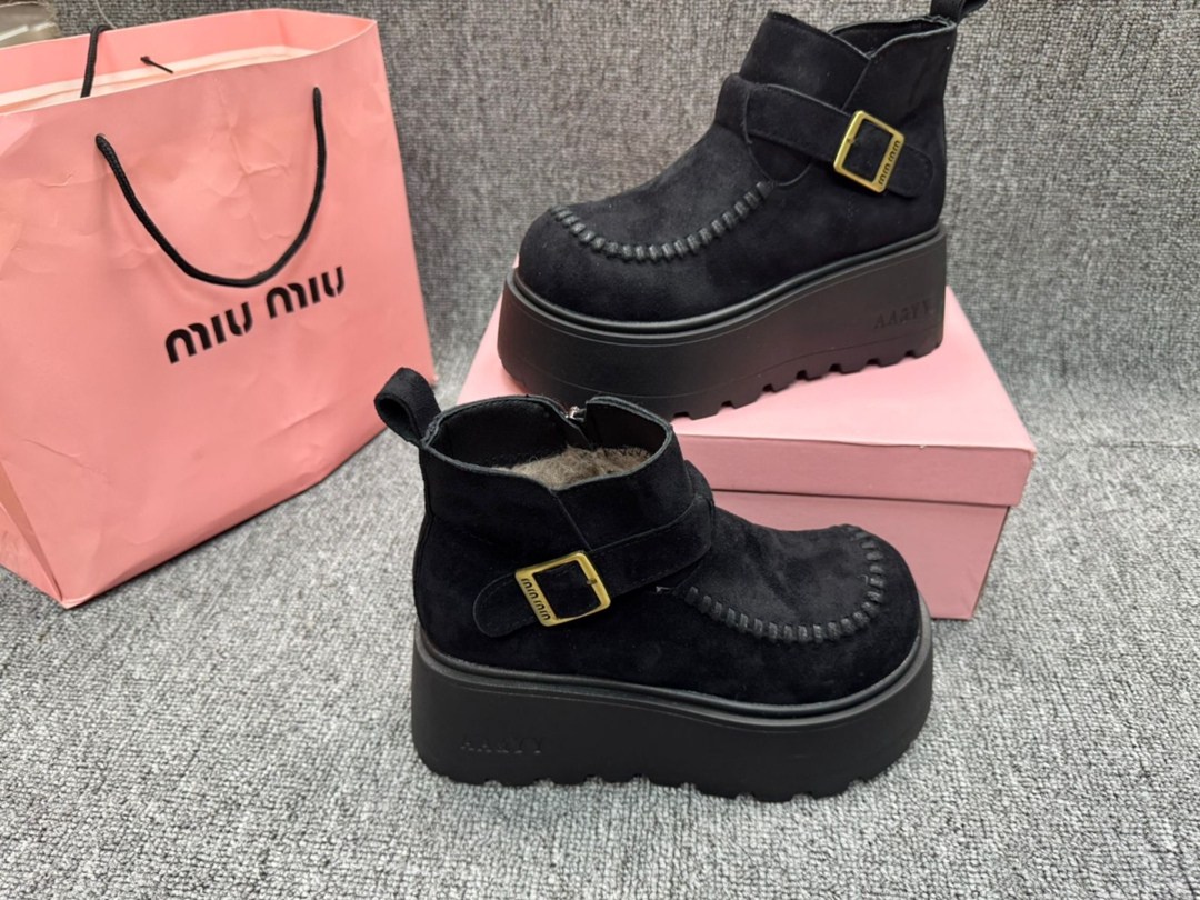 ,женские ботильоны на платформе, повседневные,ботинки miu,женская