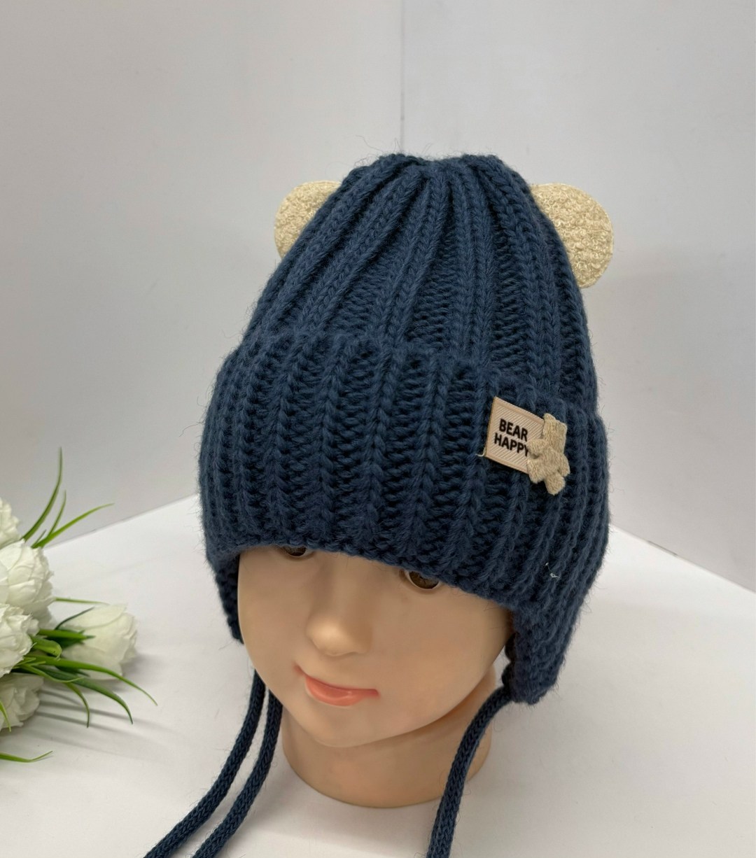 детская шапка,шапка для детей,шапка для мальчика,шапка вязаная для мальчика,шапка с пумпончиком на мальчика