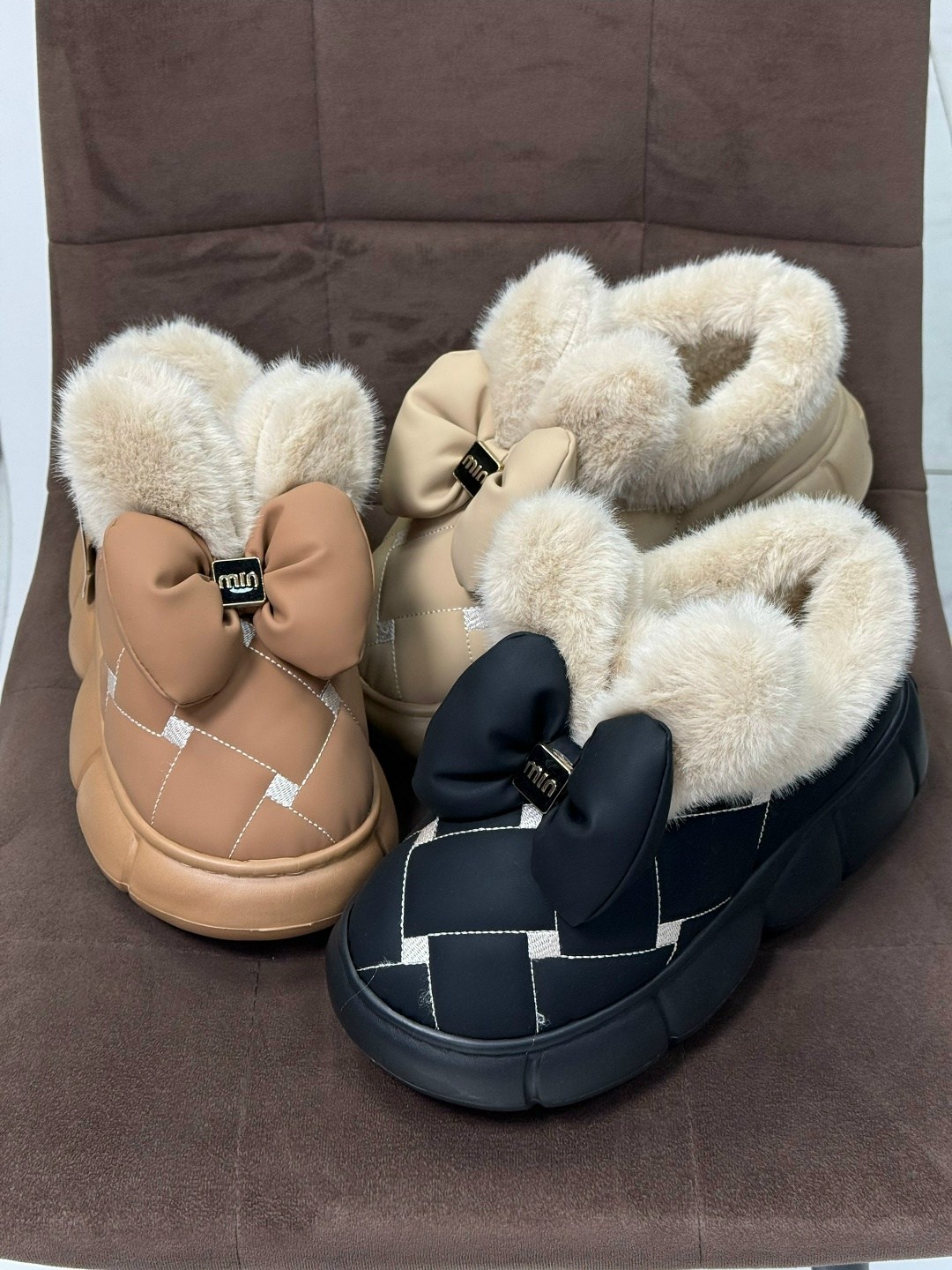 ,женские угги,тапочки домашние женские,теплые тапочки,тапочки с бантом