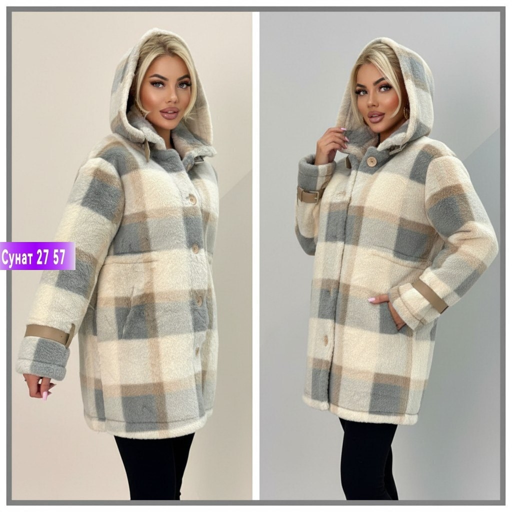 рубашка теплая в клетку оверсайз,кофта женская,кардиган,,рубашка с капюшоном
