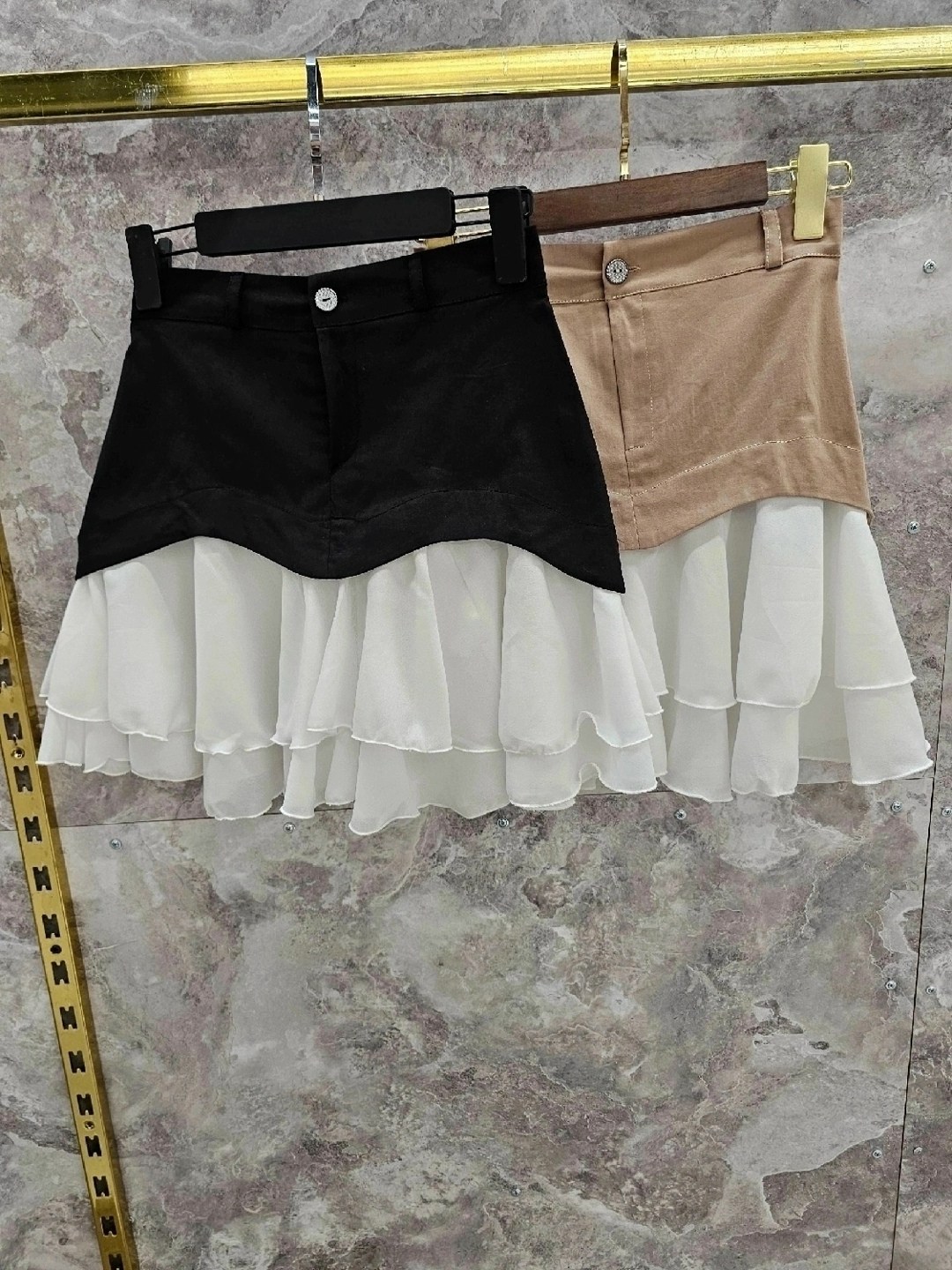 юбка мини,стильная юбка,юбка,юбка с высокой талией,юбка с воланами