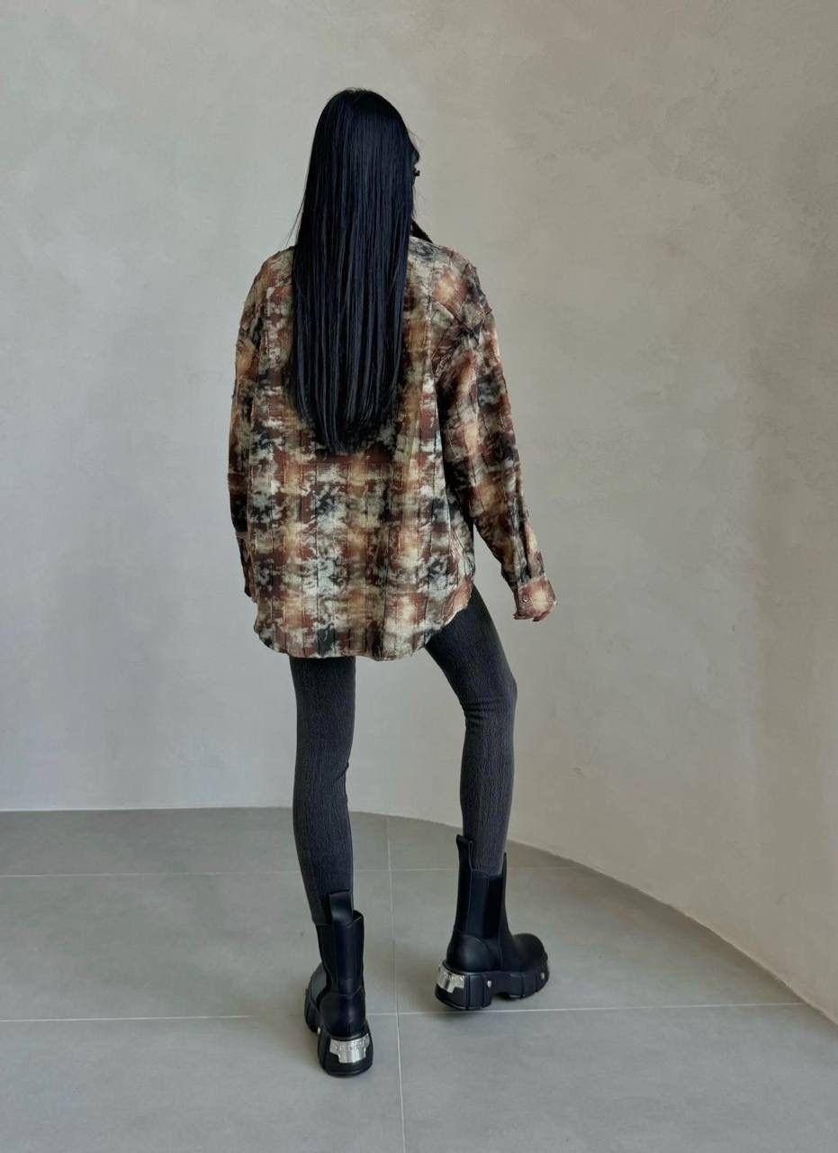 оверсайз рубашка, люкс,стильная рубашка,рубашка женская оверсайз в клетку,рубашка теплая в клетку оверсайз