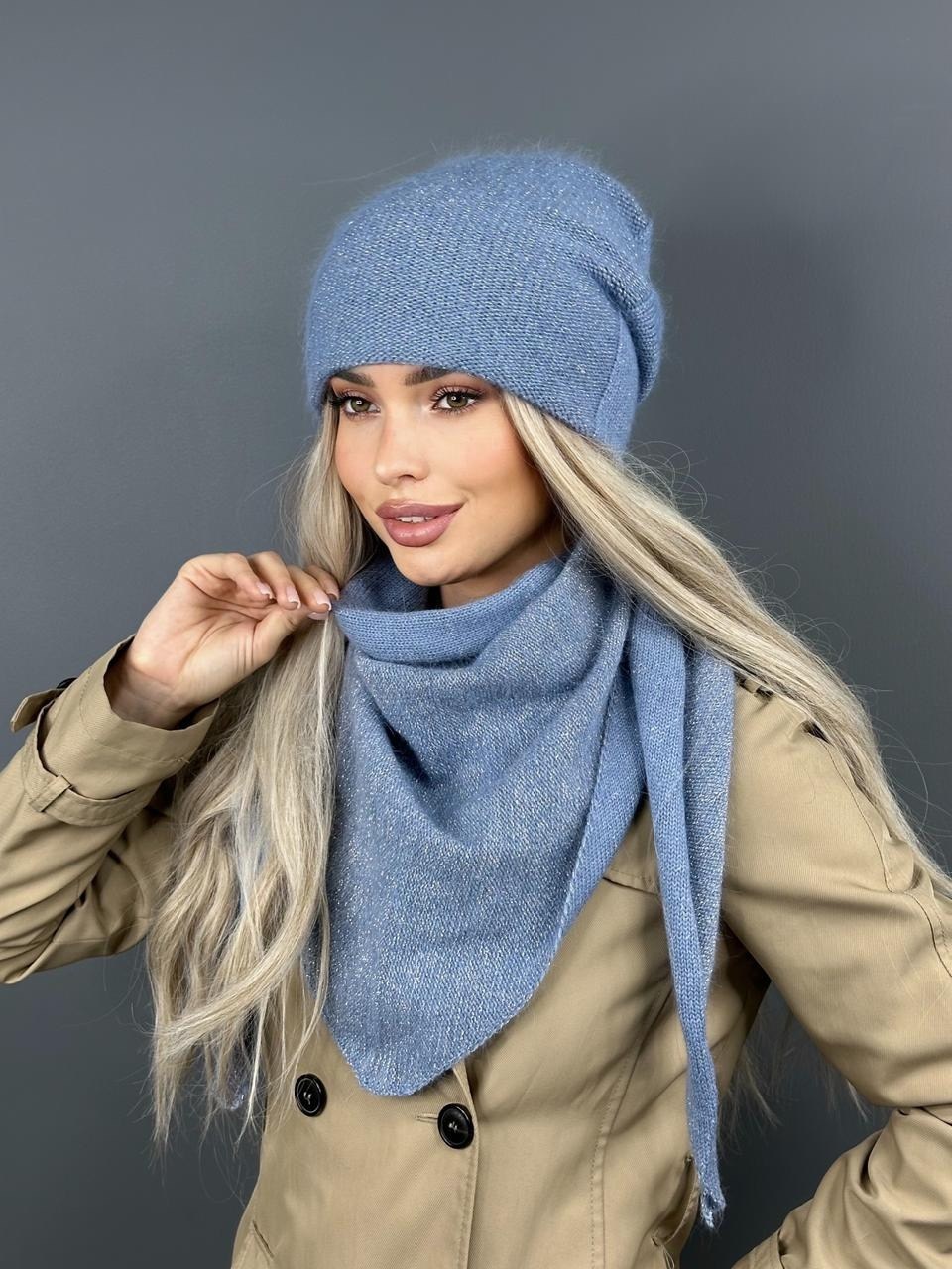 комплект шапки,комплект шапка платок,шапка косынка,косынка вязаная,шапка платок