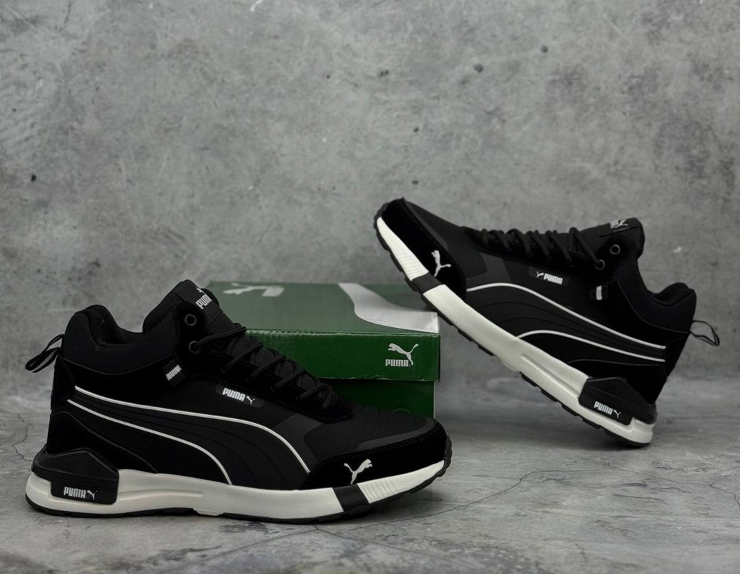 мужские кроссовки puma,кроссовки зимние puma,кроссовки puma,кроссовки мужские зимние с мехам,кроссовки puma черные