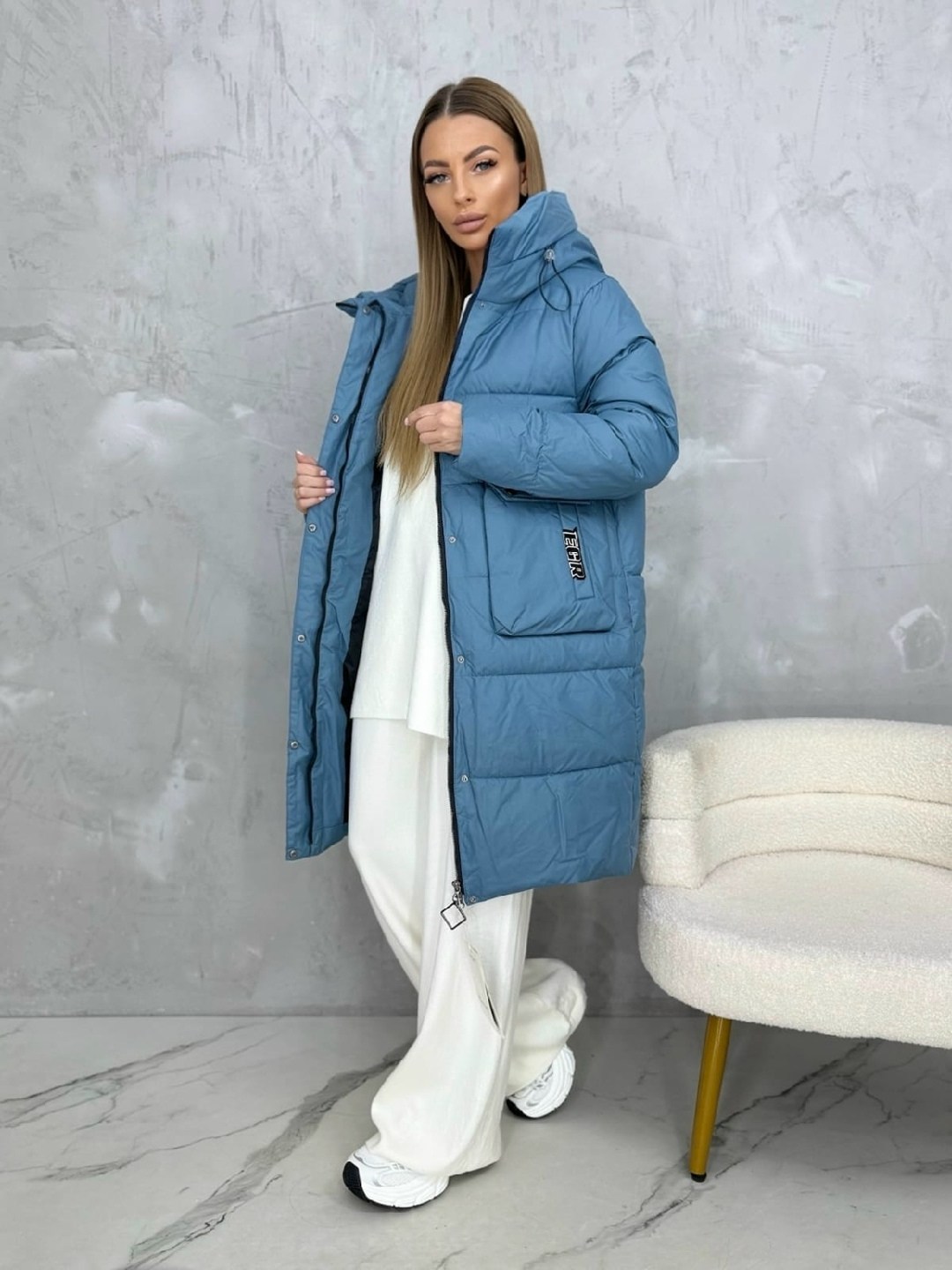 стильные пуховики,удлиненная куртка,зимняя куртка женская,бежевый пуховик,пуховик зимний женский
