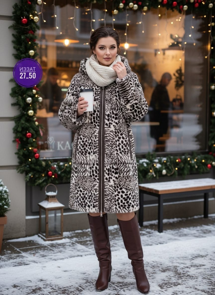 женская шуба,шуба пальто,леопардовая шуба,искусственная шуба,зимнее пальто