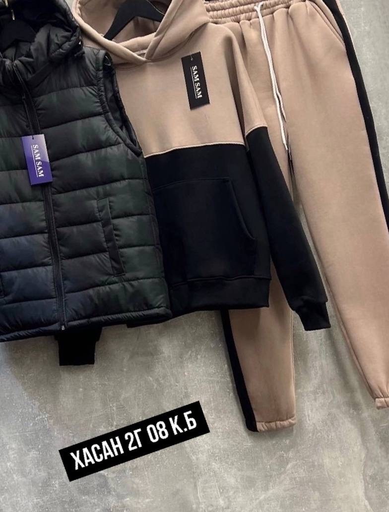 костюм мужской спортивный тройка с жилетом,костюм на флисе,костюм тройка,теплый спортивный костюм на флисе с жилеткой,костюм спортивный мужской тройка с жилеткой 52-54