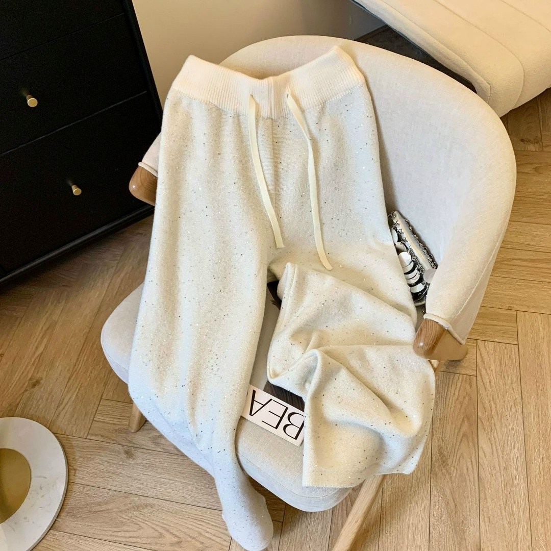 брюки трикотажные,вязаные брюки,кашемировые брюки,женские шерстяные брюки,широкие брюки