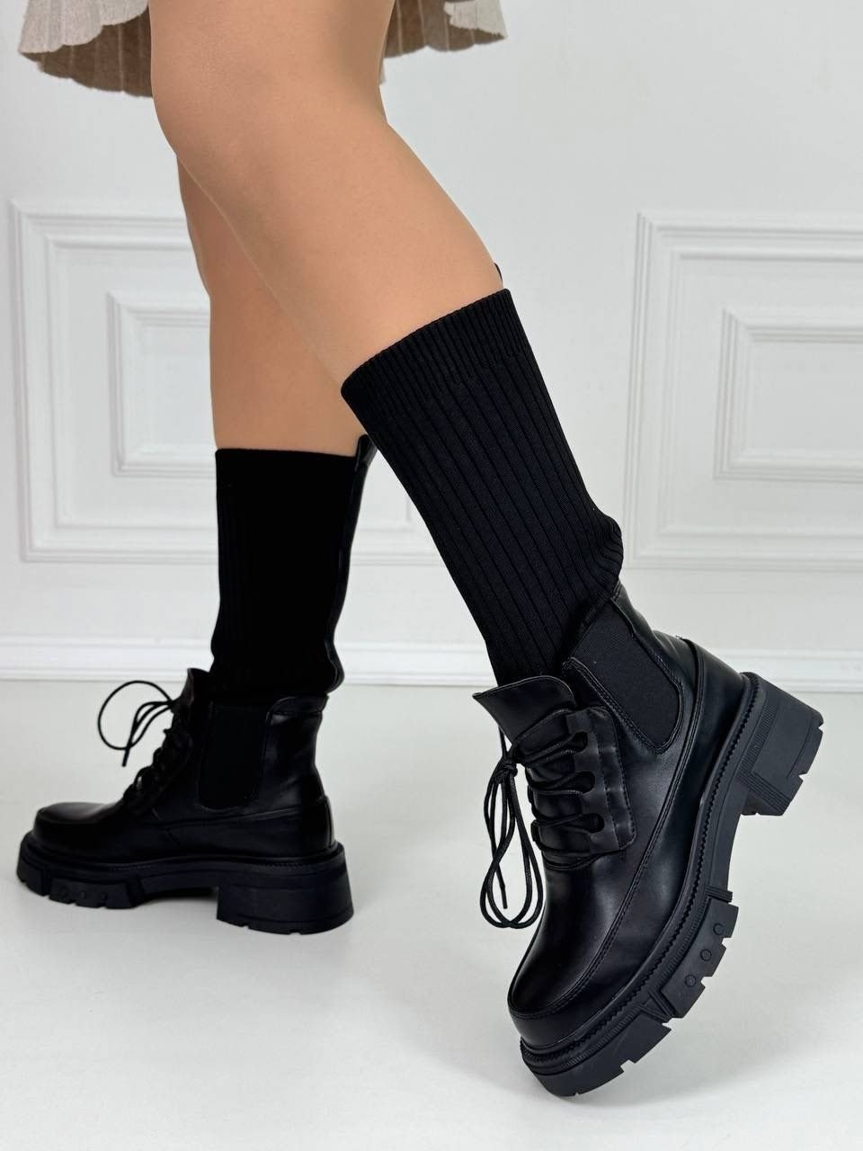,ботинки женские,ботинки с чулками,ботинки на платформе,женская