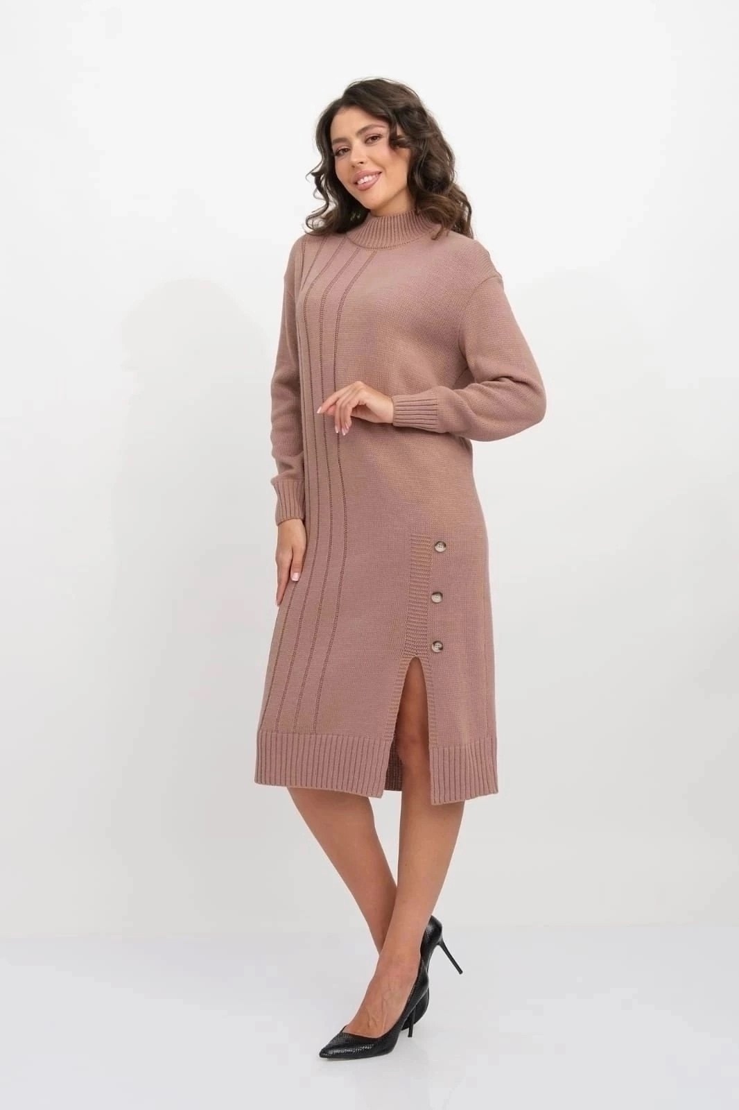 платье трикотажное однотонное,трикотажное платье,вязаное платье,вязаное платье миди,платье женское вязаное