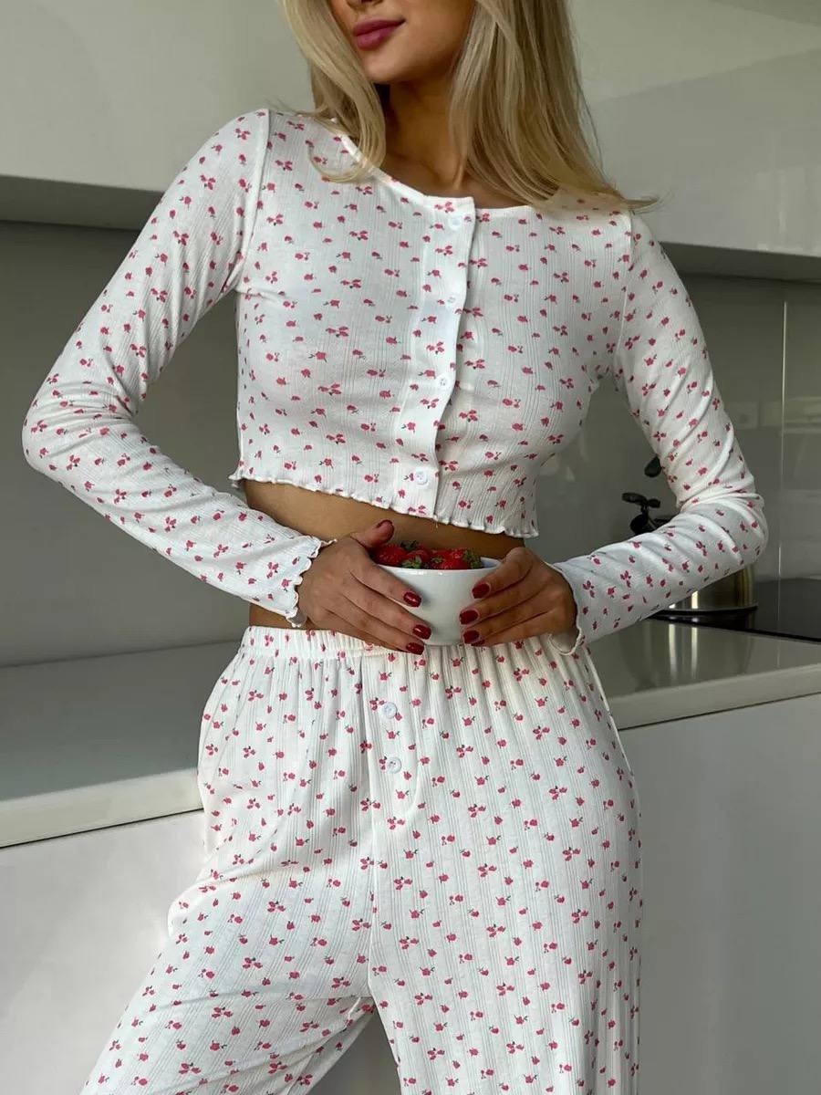 женская пижама комплект,женская пижама домашняя одежда,домашняя одежда пижама,пижама для женщин,пижама женская