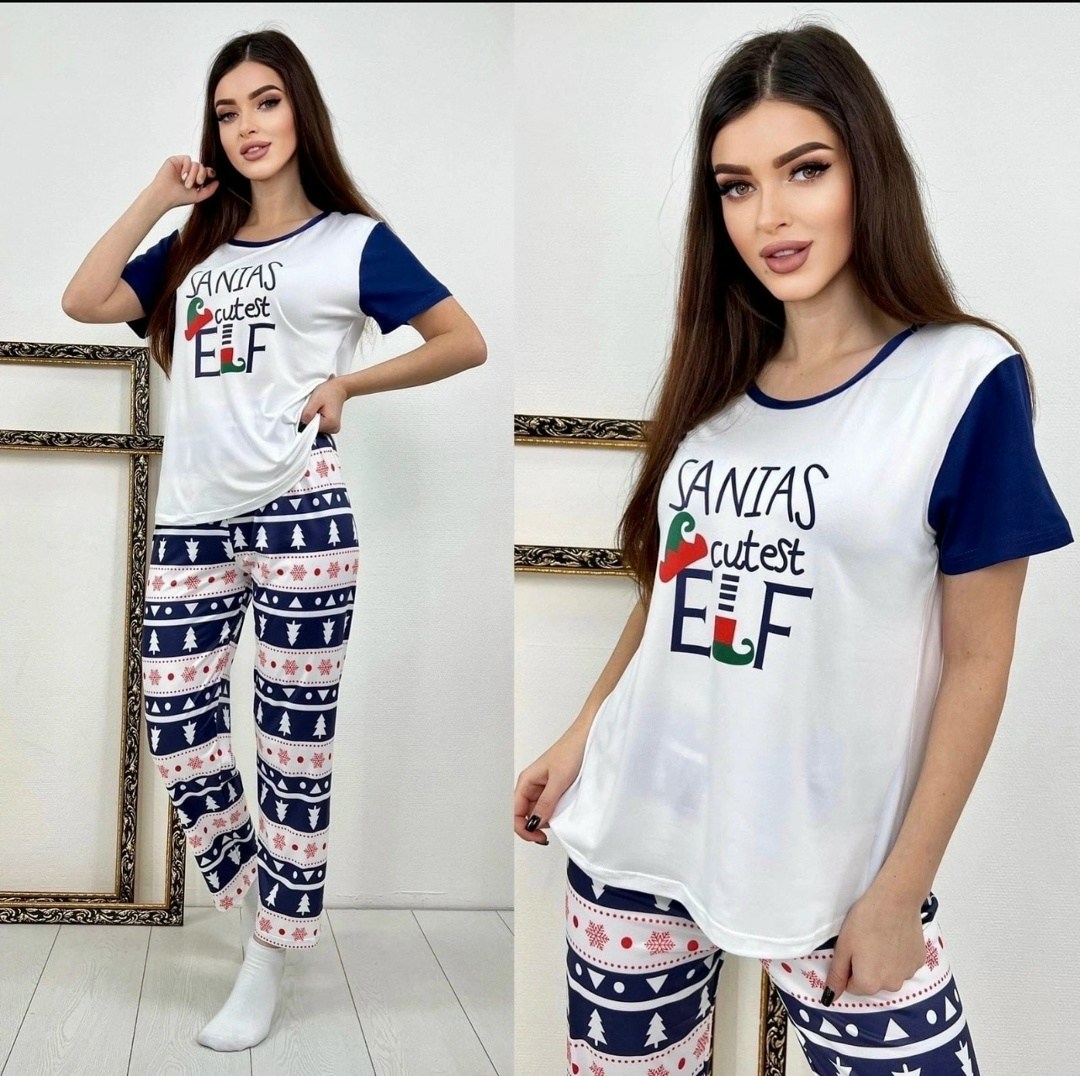 пижама женская новогодняя,пижама новогодняя,комплект пижама,пижама с новогодним принтом,пижама детская новогодняя