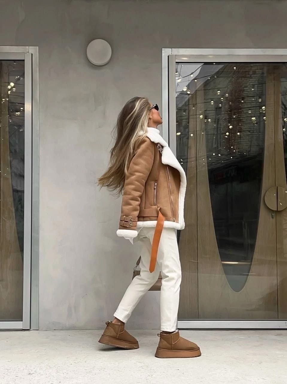 дублёнка женская авиатор,дубленка женская,стильная дубленка,дублёнка авиатор женская 2025,короткая дубленка