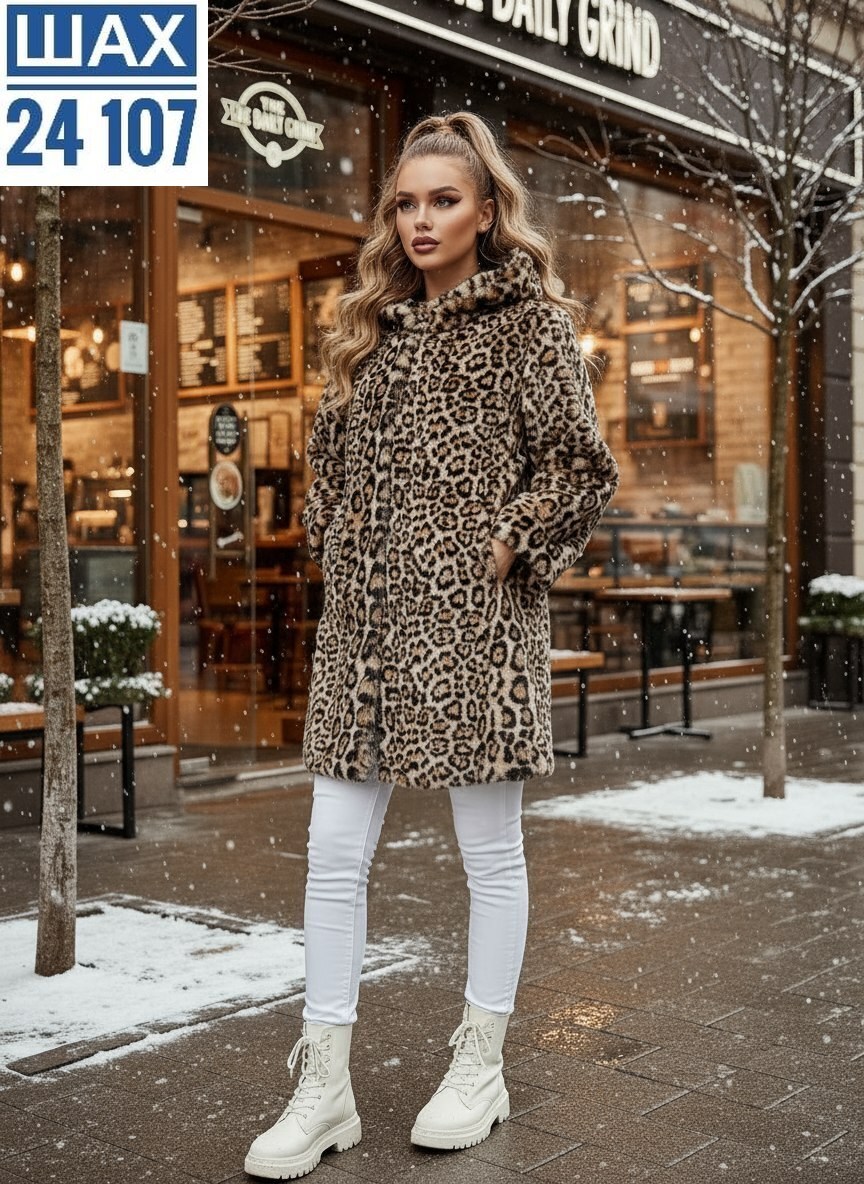 пальто из искусственного меха с леопардовым,леопардовая шуба,пальто леопардовое,леопардовая шуба из искусственного меха,женское леопардовое пальто из искусственного меха