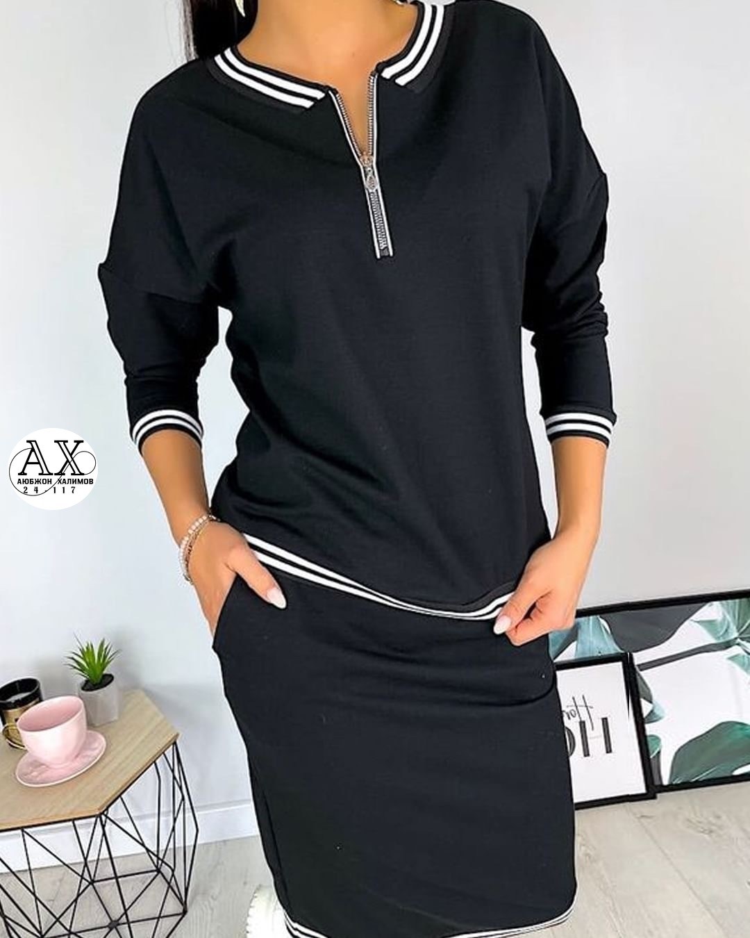 костюм из трикотажа,костюм трикотажный,костюм с юбкой женский,спортивное платье,костюм кофта и юбка