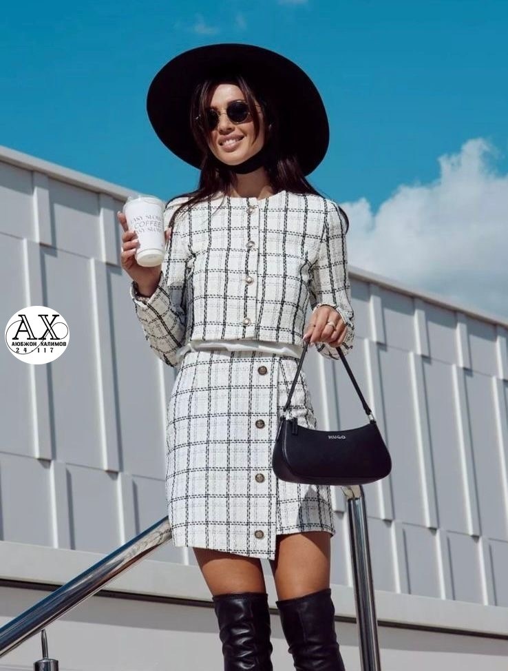 костюм с юбкой твидовый,костюм с юбкой твидовый victoria de soie,твидовые костюмы,твидовый женский костюм с юбкой,костюм в клетку