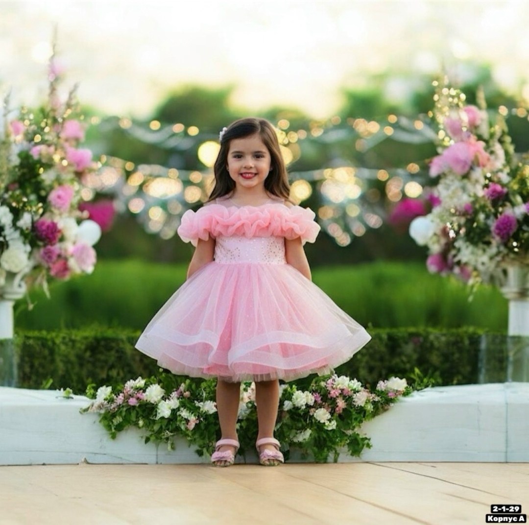 розовое платье для девочки,детское платье принцессы,пышное платье для девочки,для девочек платья,платье для маленьких девочек