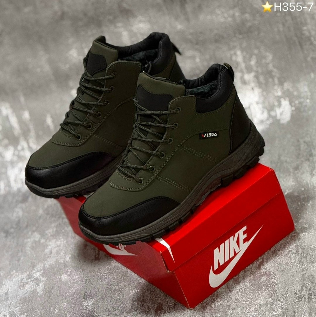 зимние кроссовки nike,мужские зимние кроссовки,мужские зимние ботинки,зимние ботинки от найк тёмно зеленые,зимние ботинки nike