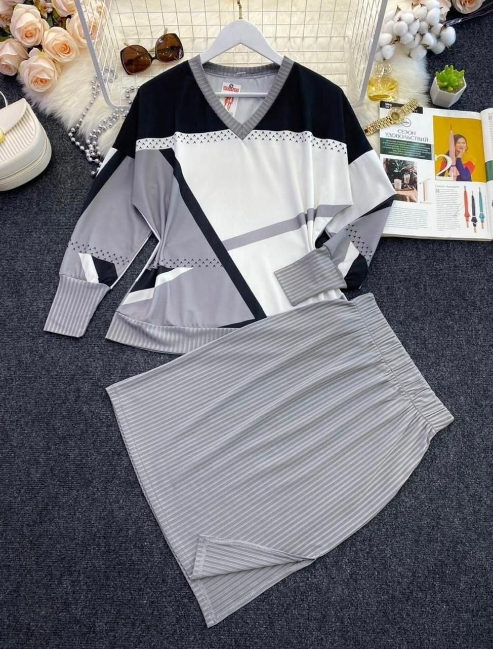 костюм юбка и кофта,костюм двойка кофта с юбкой,женский костюм с юбкой,костюмы двойки,трикотажный костюм с юбкой теплый