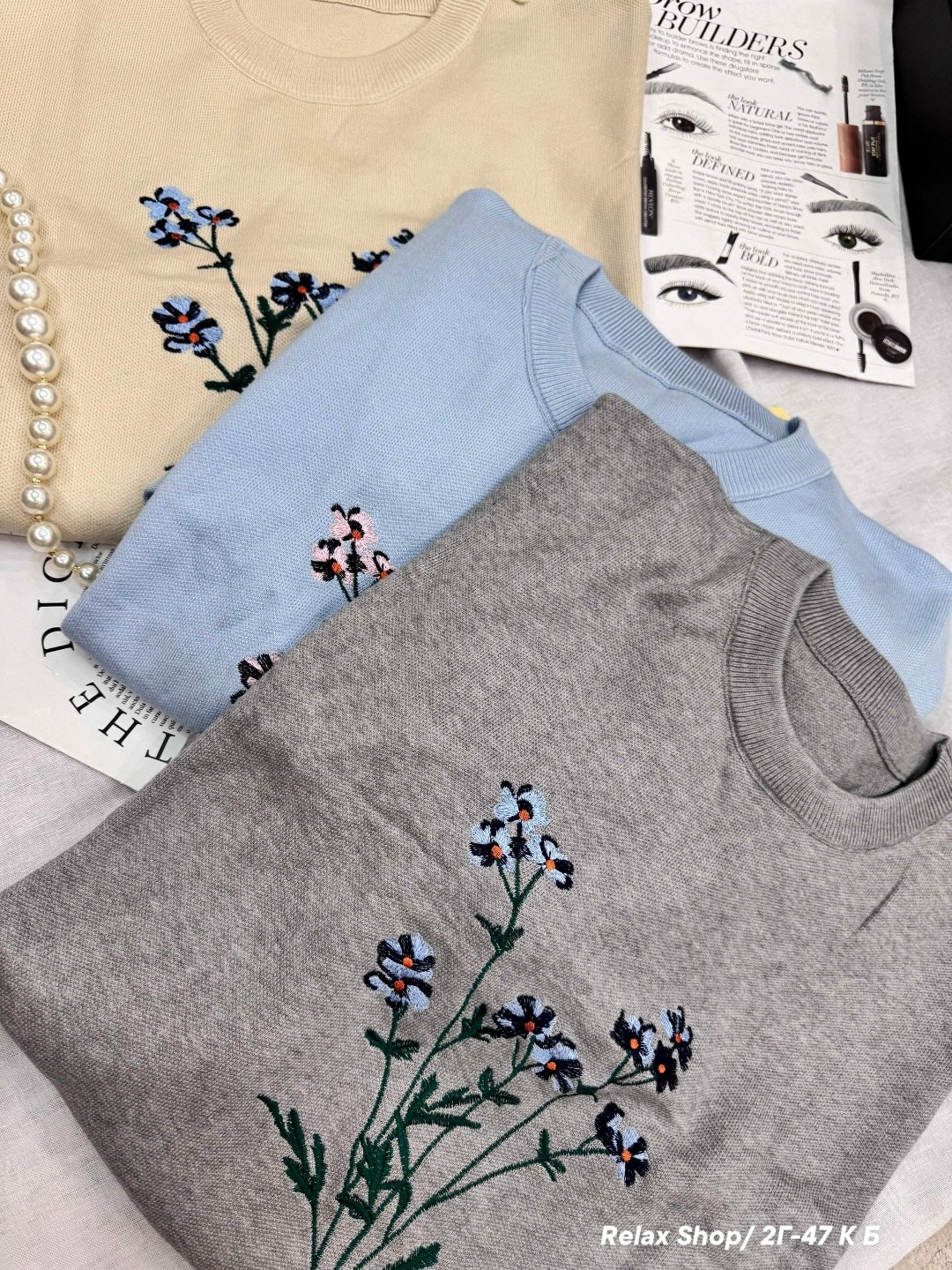 джемпер с вышивкой,кофта женская с вышивкой,женский свитшот оверсайз,свитшот вязаный,стильный свитшот