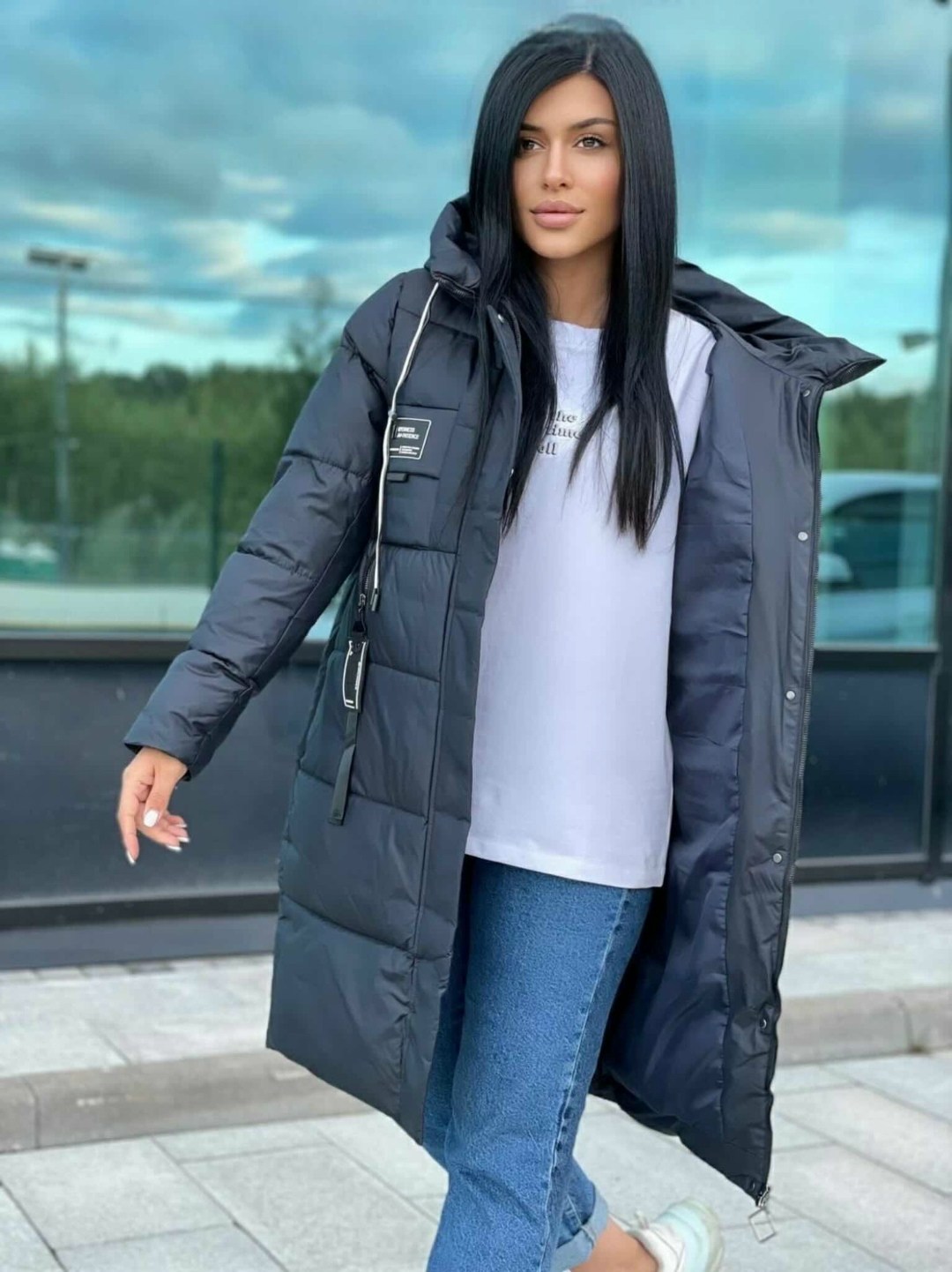 пуховик свободного кроя,куртка женская зимняя,демисезонная куртка,куртка женская,куртки зима удлиненные