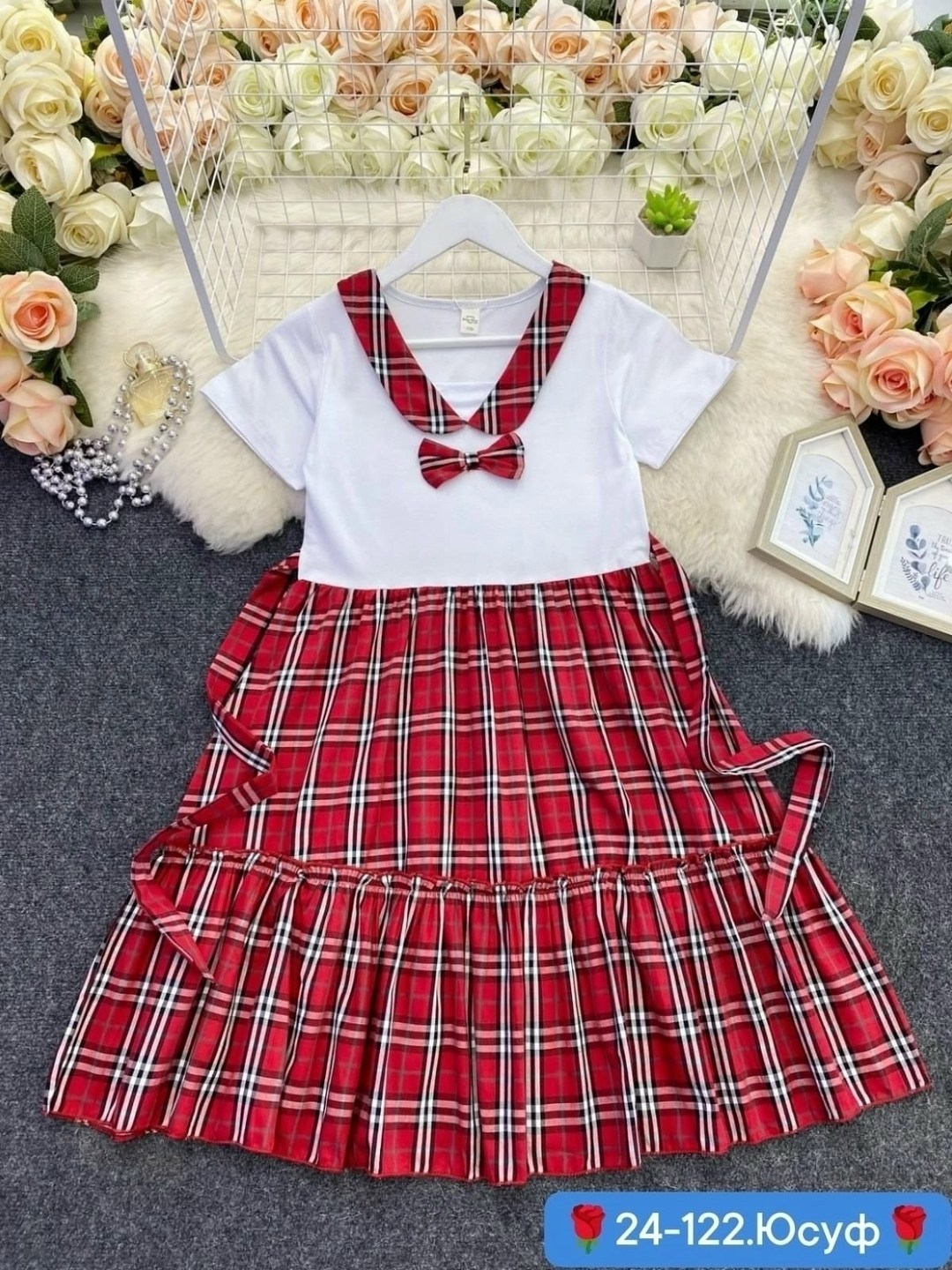 клетчатое платье для девочки,платье в клетку детское,детская платье,платье красное в клетку детское,платье в клетку для девочки