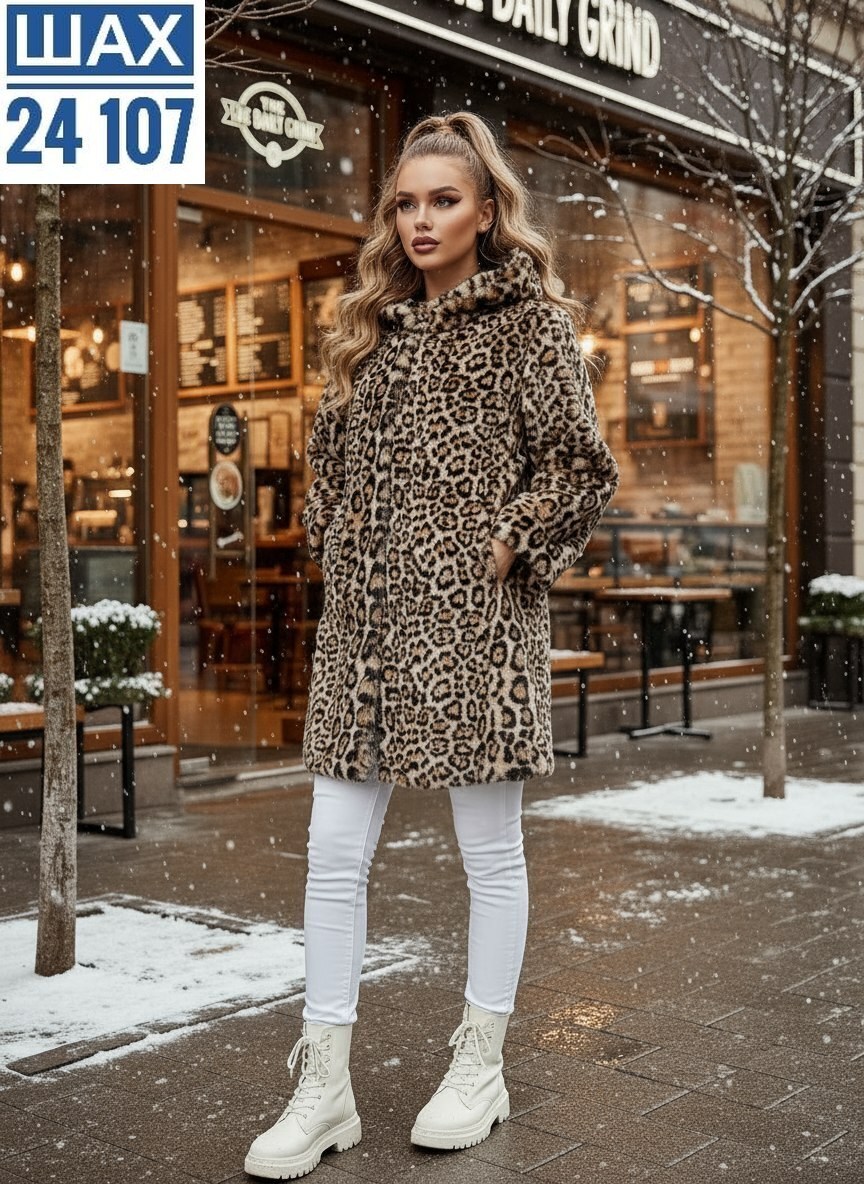 пальто из искусственного меха с леопардовым,леопардовая шуба,пальто леопардовое,леопардовая шуба из искусственного меха,женское леопардовое пальто из искусственного меха