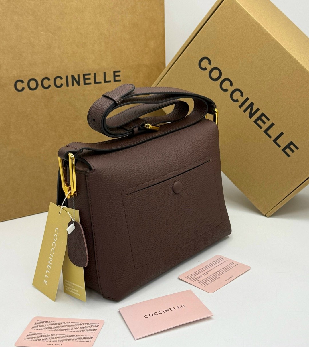 сумка coccinelle,женская сумка coccinelle,coccinelle сумка на плечо,сумки коричневый,сумка