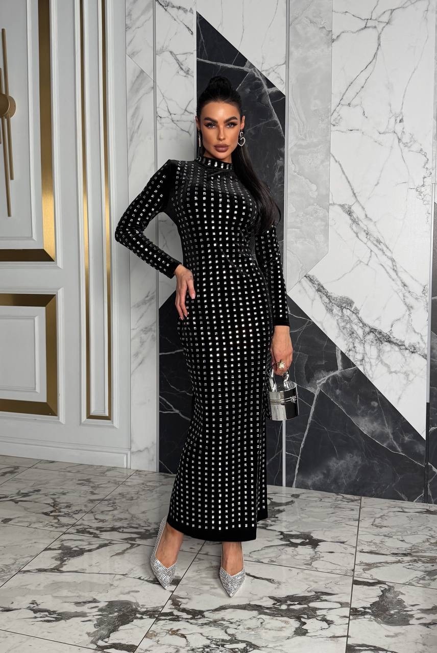 платье,платье черное,платье со стразами,элегантное платье,длинное платье