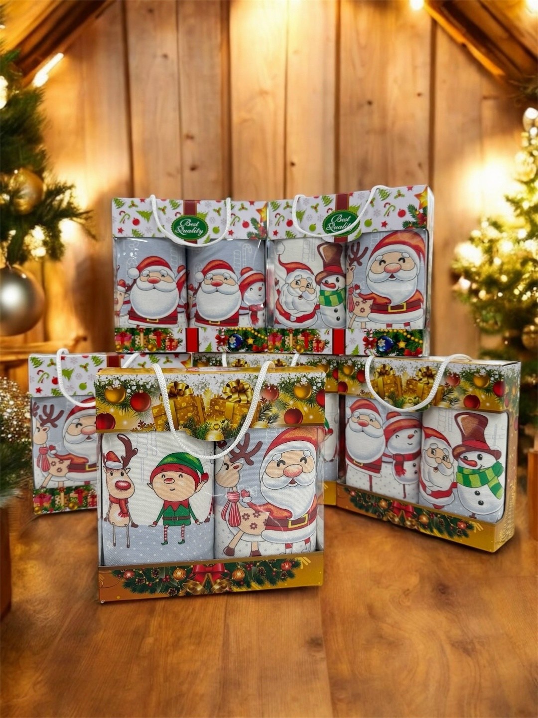 новогодние наборы,новогодние наборы полотенец,детские новогодние подарки,подарочный набор полотенец на новый год,подарочная упаковка