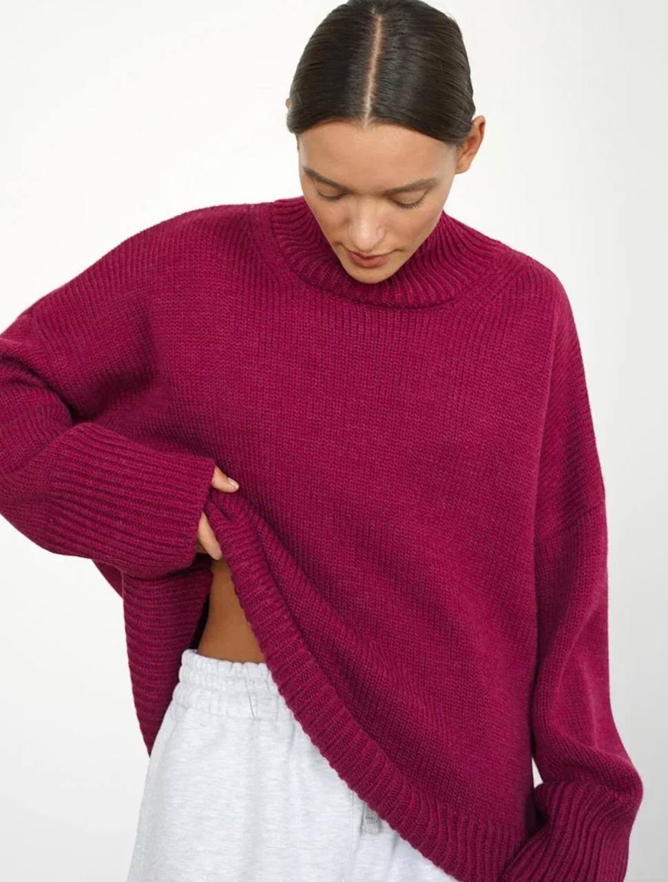 модные свитера,свитер оверсайз с горлом женский,стильный свитер,cвитер оверсайз с горлом,свитер с высоким воротом