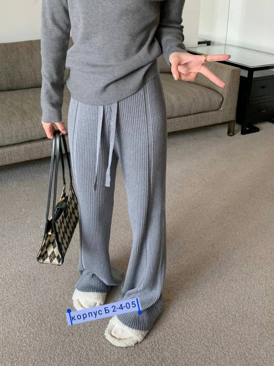 трикотажные брюки,брюки кашемировые,широкие брюки,женские трикотажные брюки bgteever,брюки комплект