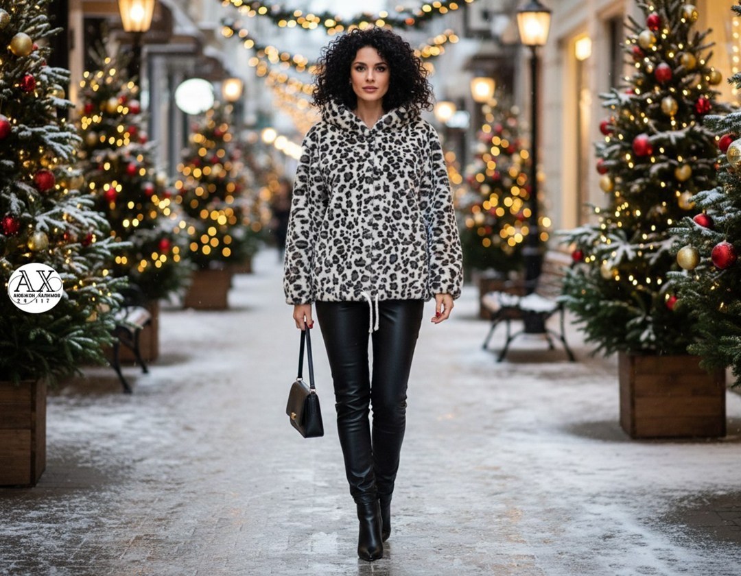 пуховик женский оверсайз,леопардовый пуховик,оверсайз пуховик,красивая новогодняя,короткий пуховик