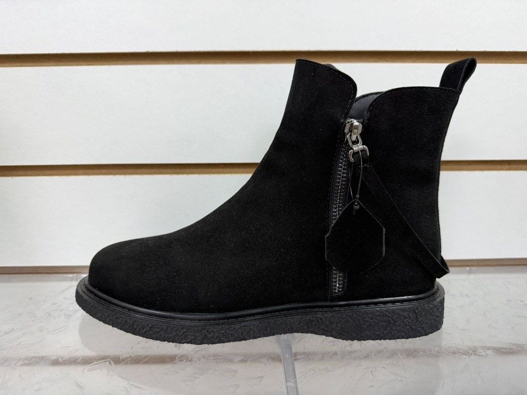 ,зимние ботинки женские замшевые короткие,ботинки женские замшевые 81602,ботинки замшевые женские,ботинки замшевые