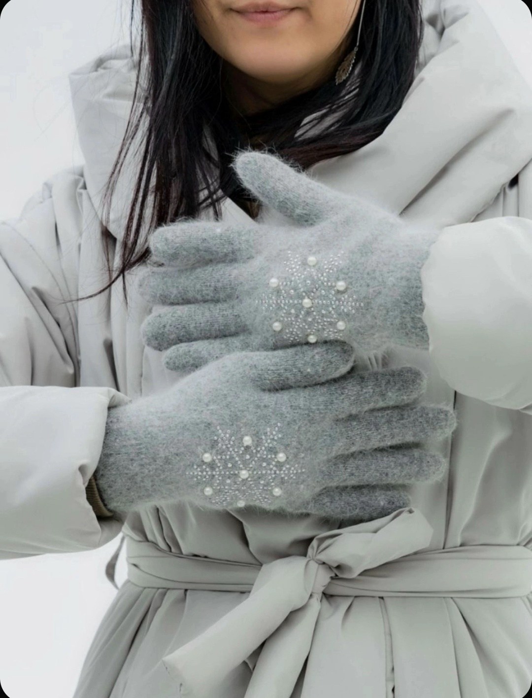 женские перчатки,перчатки женские двойные,перчатки вязаные,перчатка,женские зимние перчатки