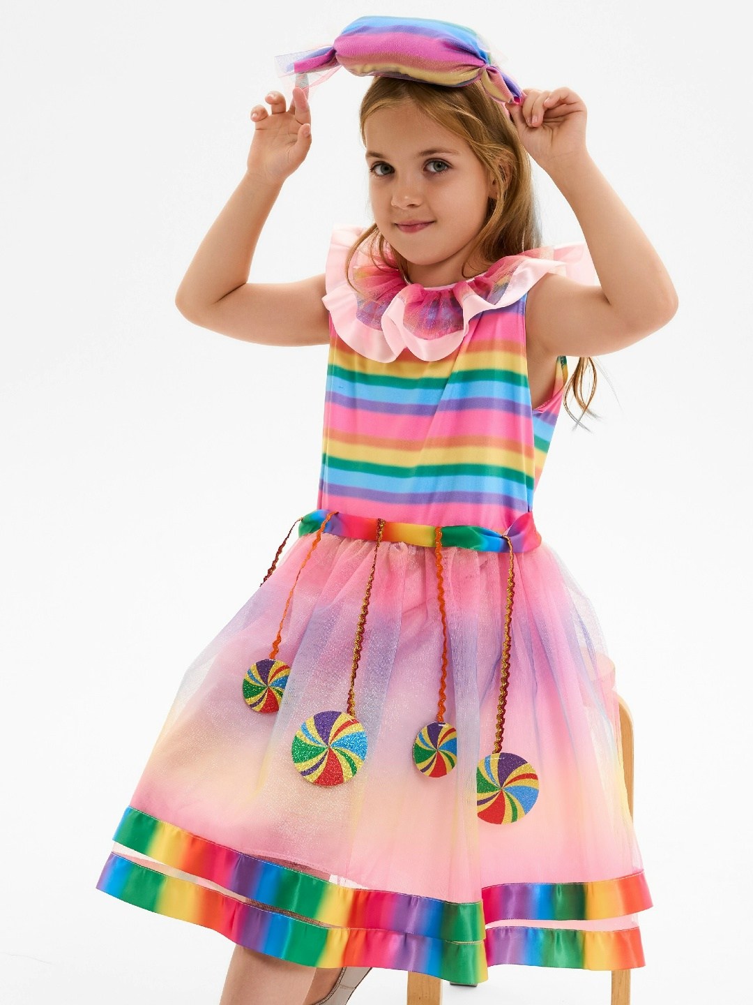 костюм конфетка для девочки,костюмы для девочки,костюм конфеты для девочки,карнавальный костюм радуга,костюм конфетка для девочки на новый год