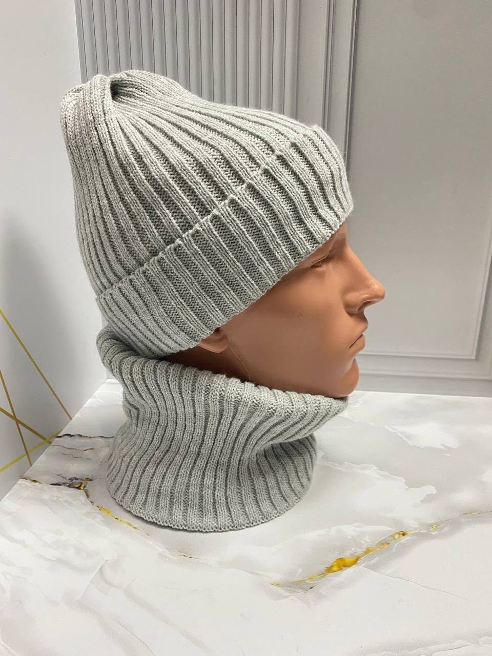 комплект шапка снуд,комплект шапки,шапка мужская зимняя,шапка вязаная мужская,шапка мужская