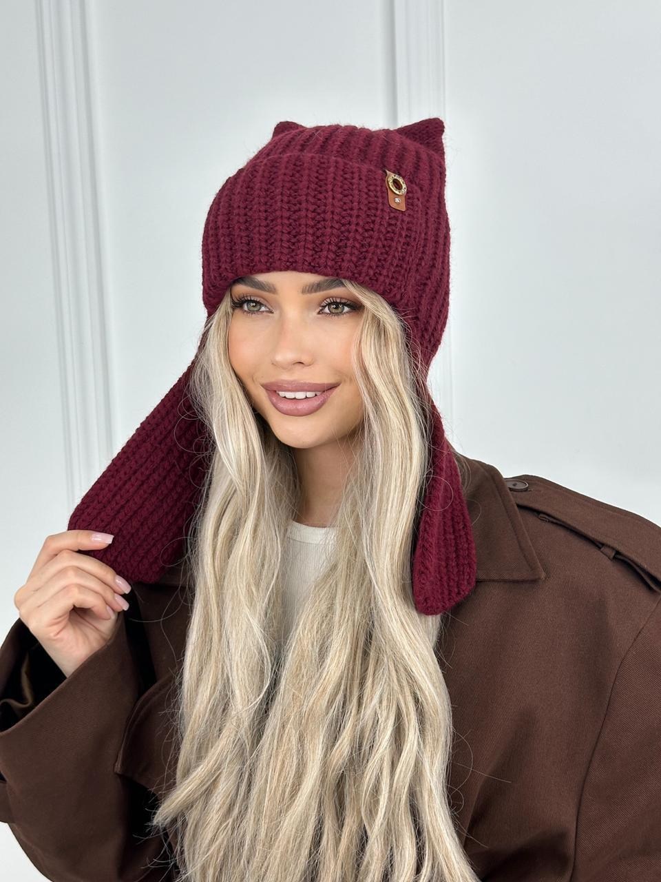 шапка женская,женская вязаная шапка,шапка зимняя женская,шапка ушанка женская зимняя вязаная на флисе,шапки зимние
