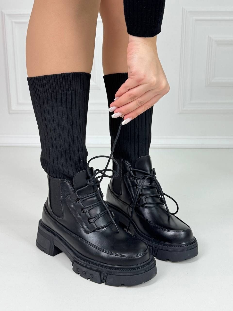 ,ботинки женские,ботинки с чулками,ботинки на платформе,женская