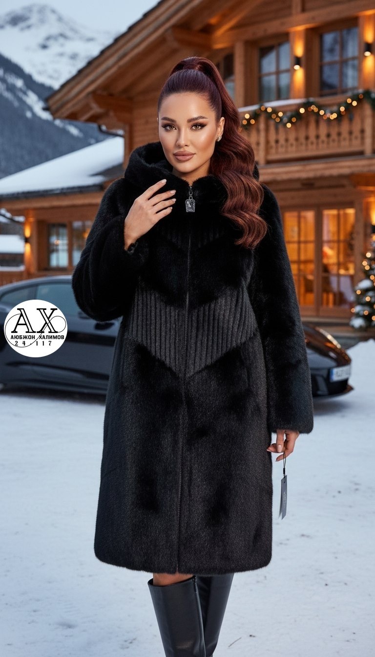 норковая шуба,норковая шуба с воротником,норковая шуба с капюшоном,черная норковая шуба,норка шуба