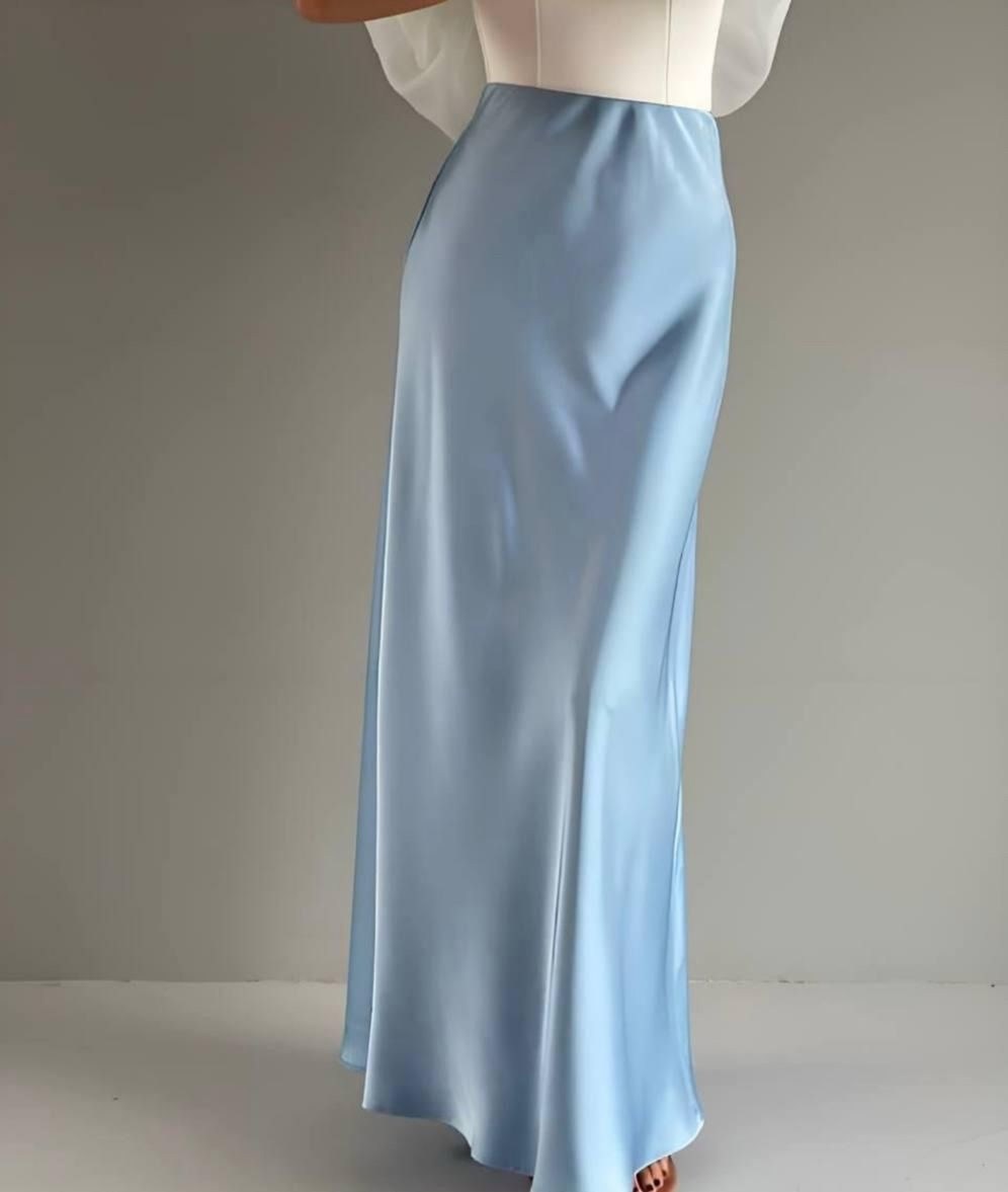 шелковая юбка миди,юбка миди,юбка стильная,юбка женская миди,атласная юбка миди