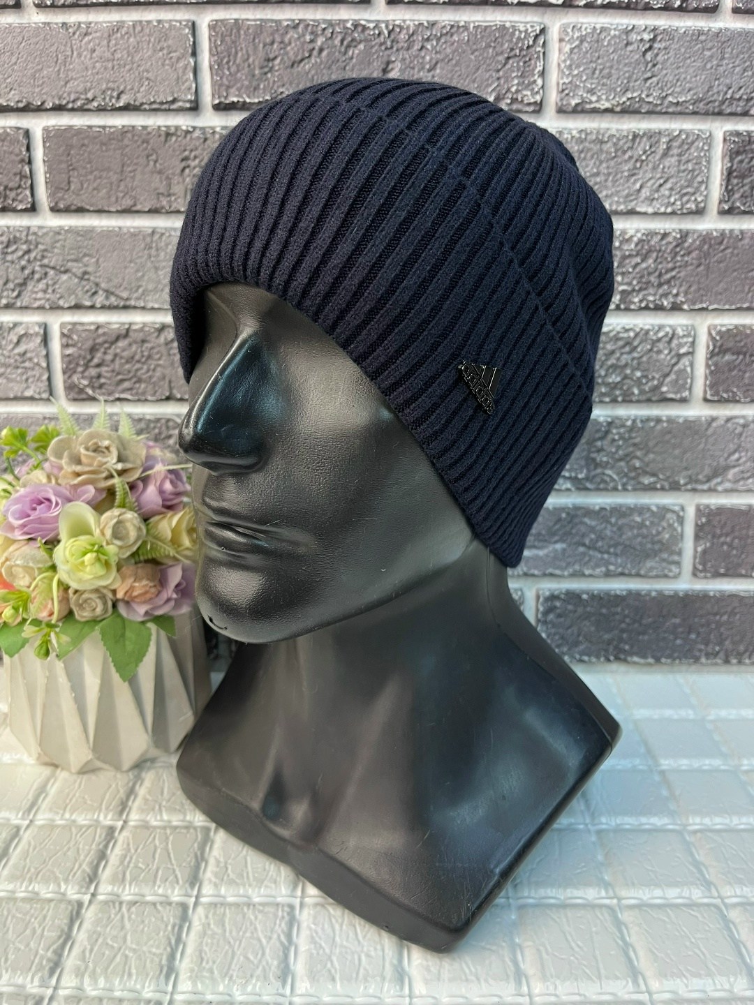 шапка мужская,шапка для мужчины,шапка армани мужская,мужская зимняя шапка,шапка мужская с отворотом