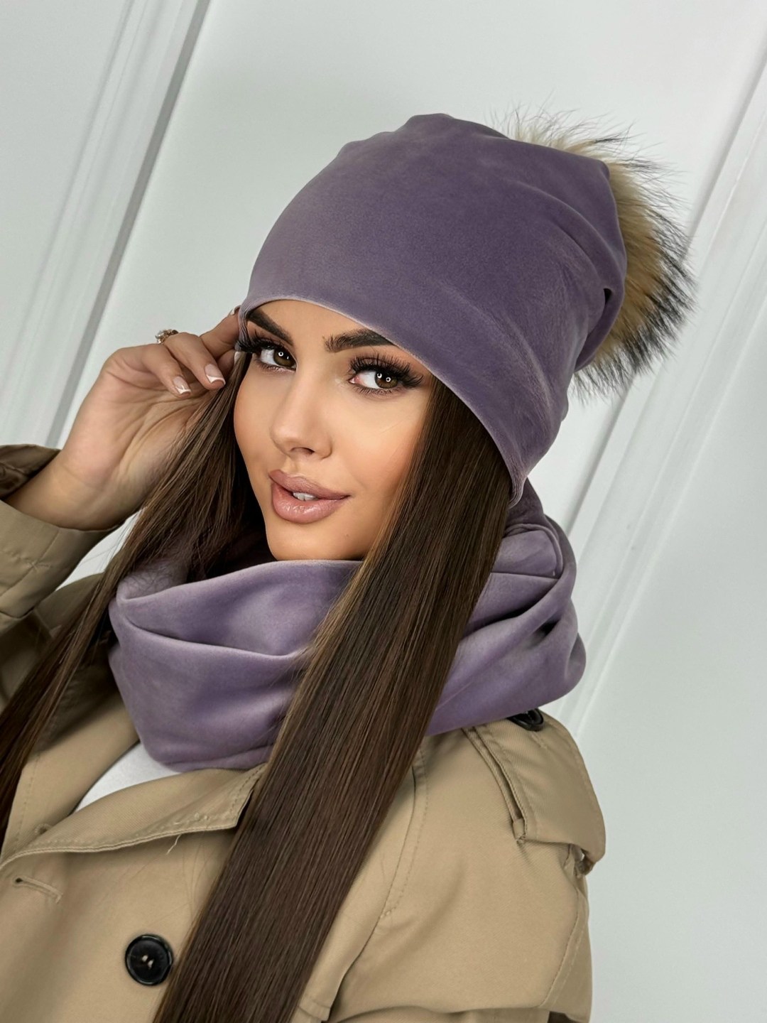 шапка для женщин,женская шапка,комплект шапки,шапка зимняя женская,велюровая шапка