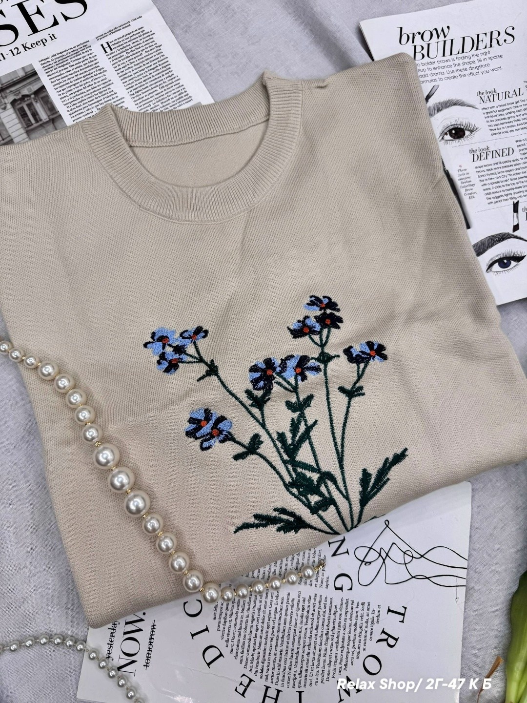 джемпер с вышивкой,кофта женская с вышивкой,женский свитшот оверсайз,свитшот вязаный,стильный свитшот