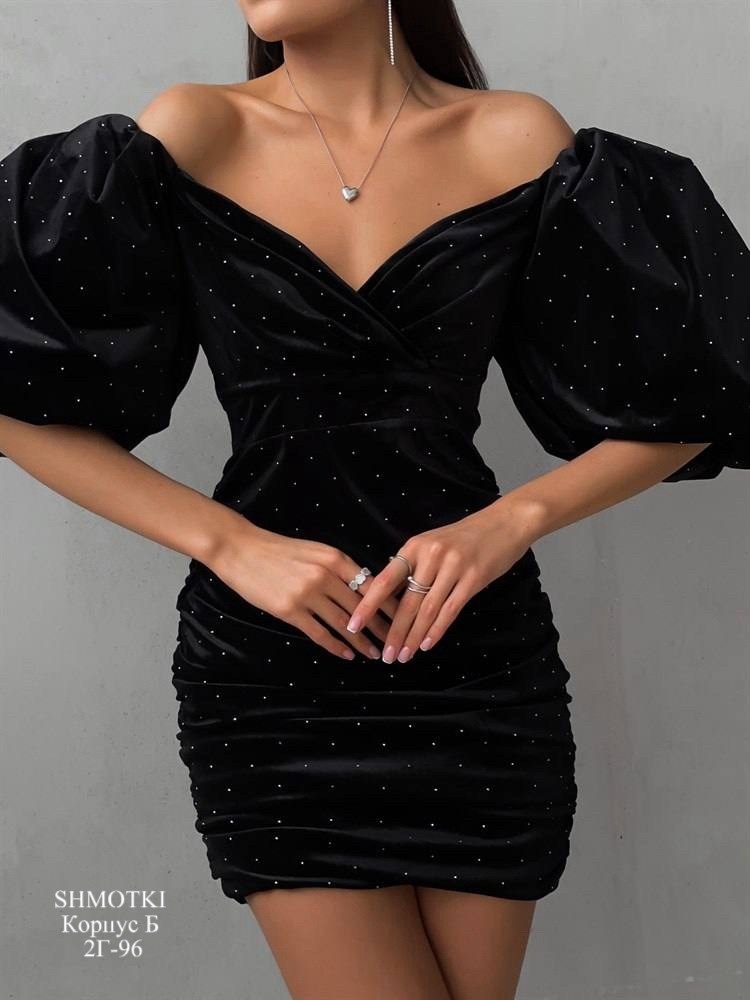 платье с объемными рукавами,вечернее платье короткое,вечернее платье мини,платье стильное,вечернее платье со стразами