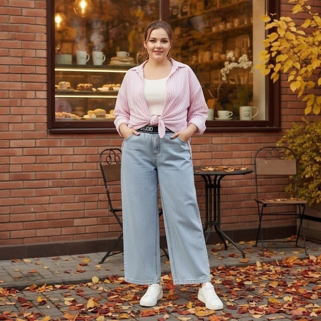 джинсы стильные,модные джинсы,джинсы на полных,широкие джинсы женские,широкие джинсы