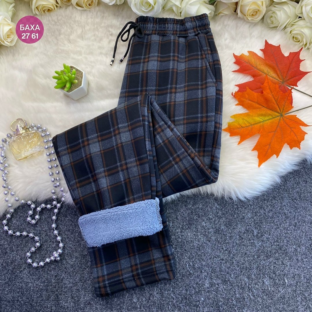 брюки в клетку,брюки женские в клетку,теплые штаны,штаны в клетку,клетчатые брюки
