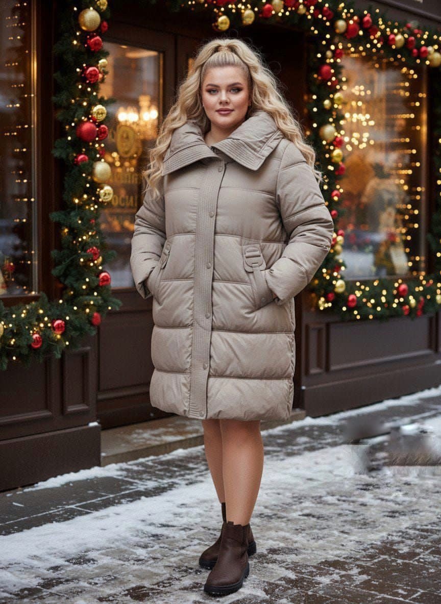 модные пуховики,женские пуховики,пуховик,бежевый пуховик,пуховик зимний